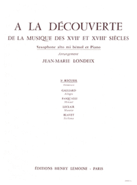 A La Decouverte De La Musique Des 17 Et 18 Siecles - Volume 3