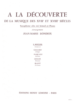 Book cover for A La decouverte de la musique des 17 et 18 siecles - Volume 3