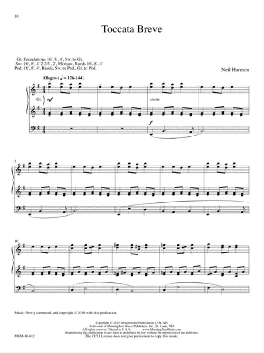 Two Festive Pieces for Organ Organ Solo scores gallery preview page 5