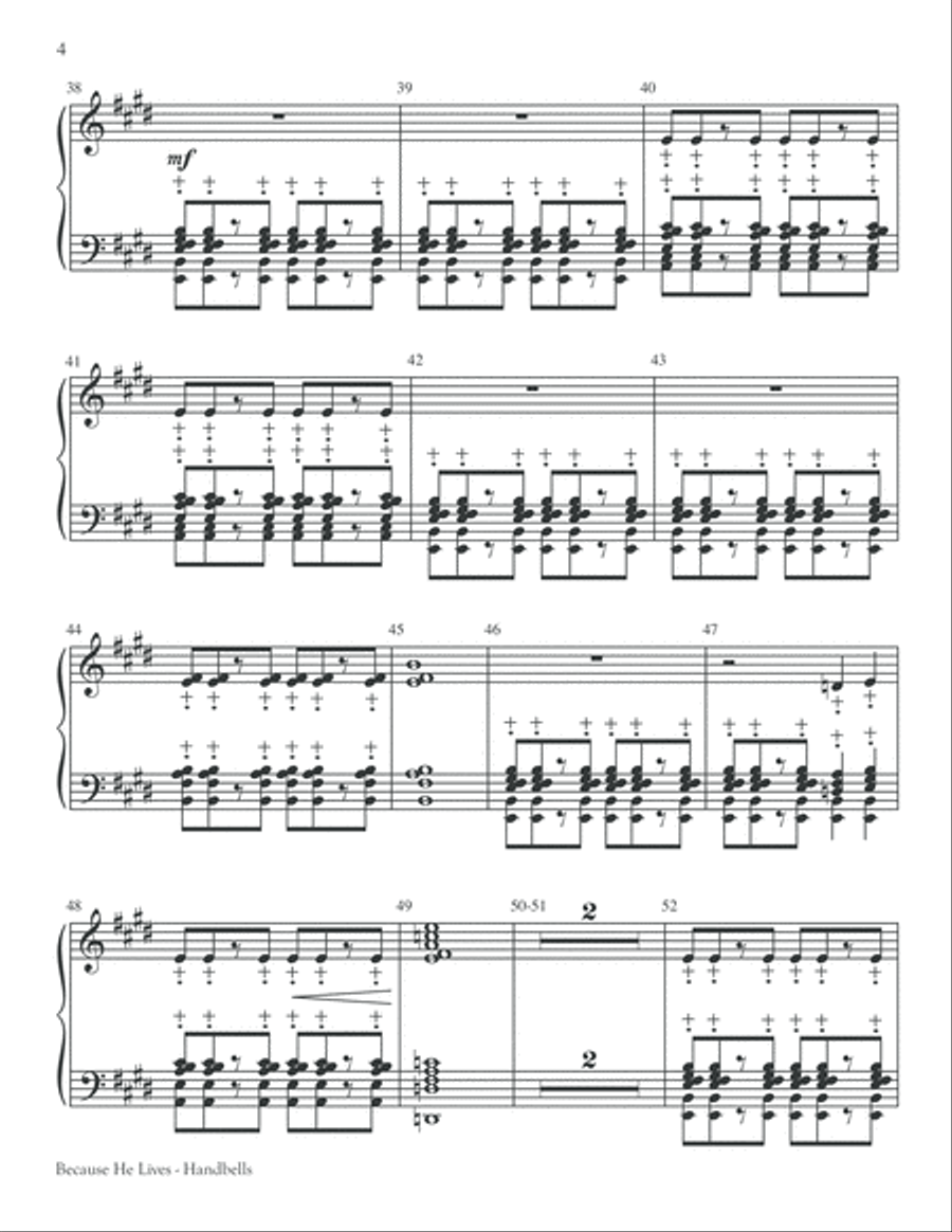 Because He Lives 4-Part scores gallery preview page 4