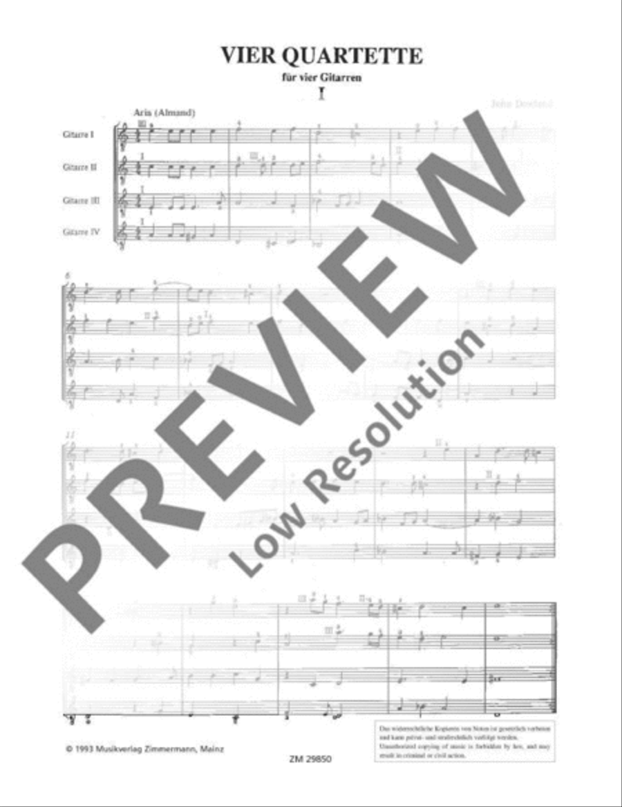 Four Quartets Guitar Ensemble scores gallery preview page 3