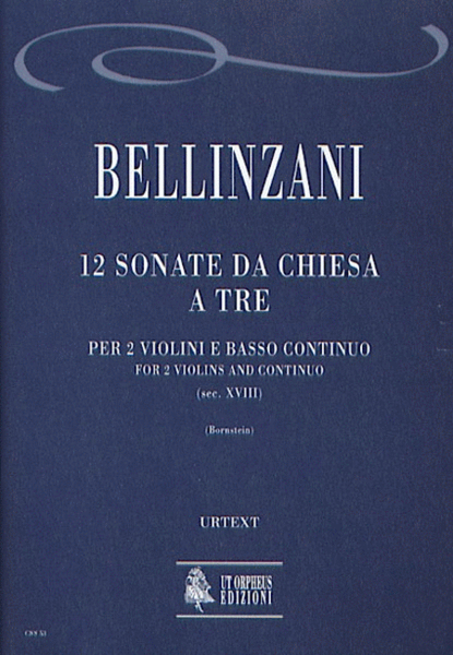 12 Sonate da Chiesa a tre (18th century) for 2 Violins and Continuo