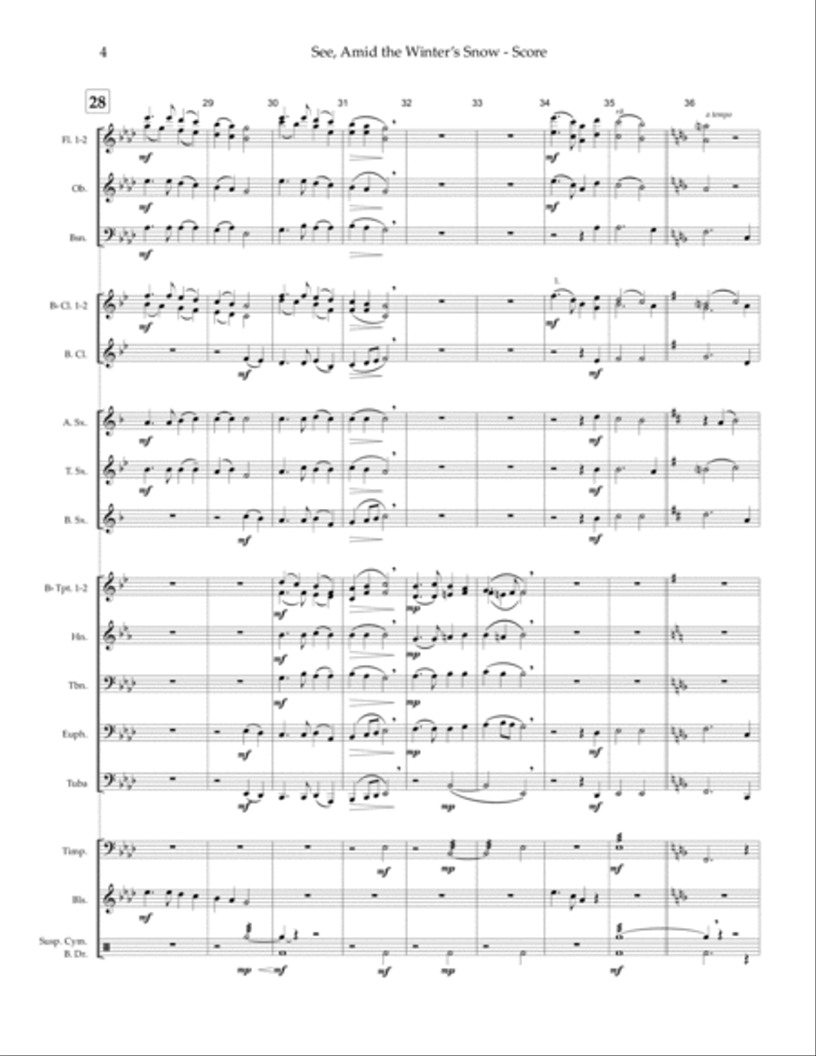 See, Amid the Winter's Snow — concert band image number null
