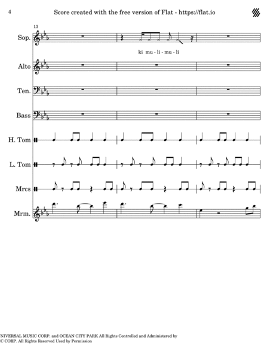 Fireflies 4-Part scores gallery preview page 4