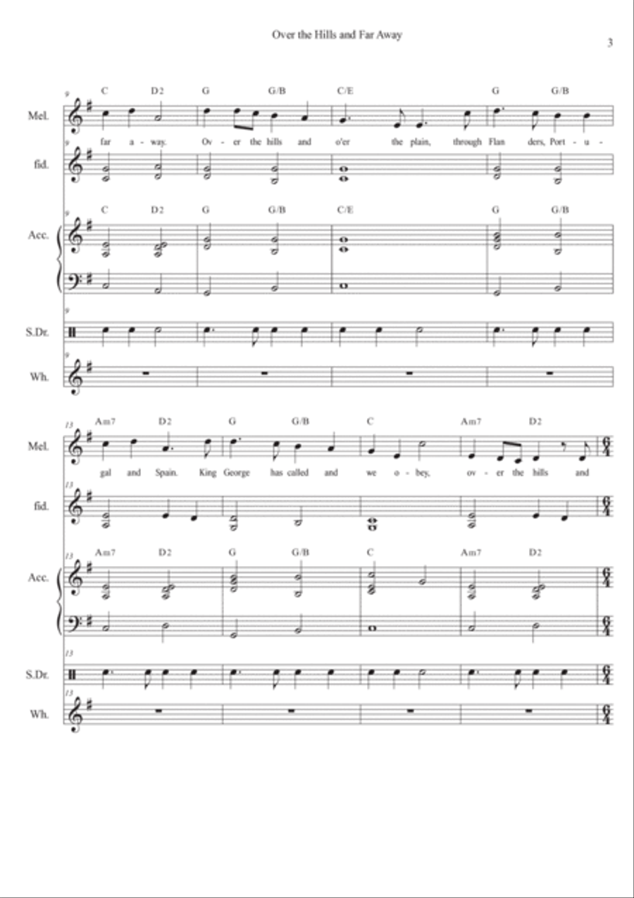 Over the Hills and Far Away School and Community scores gallery preview page 3