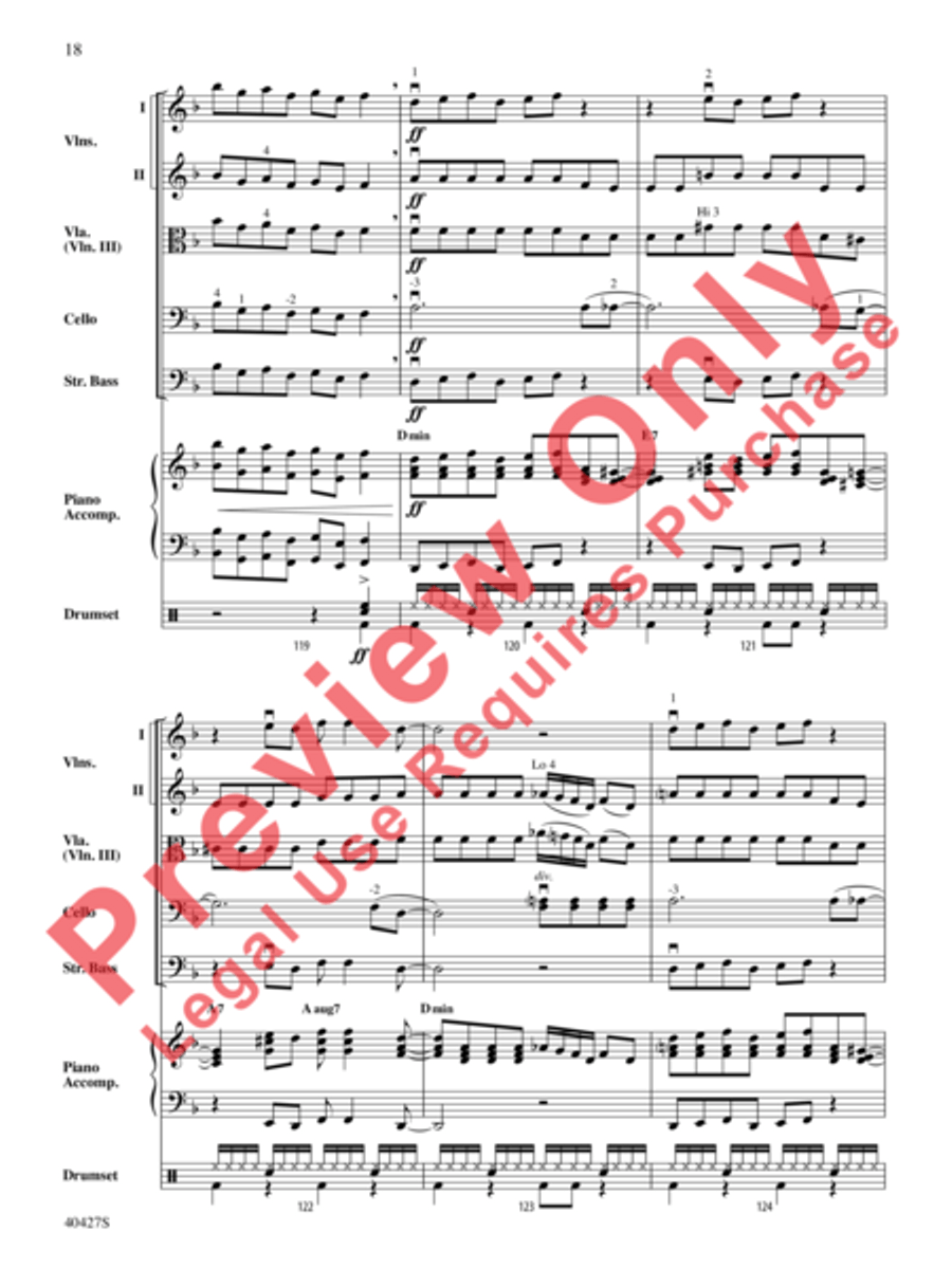 Mamma Mia!, Selections from String Orchestra scores gallery preview page 19