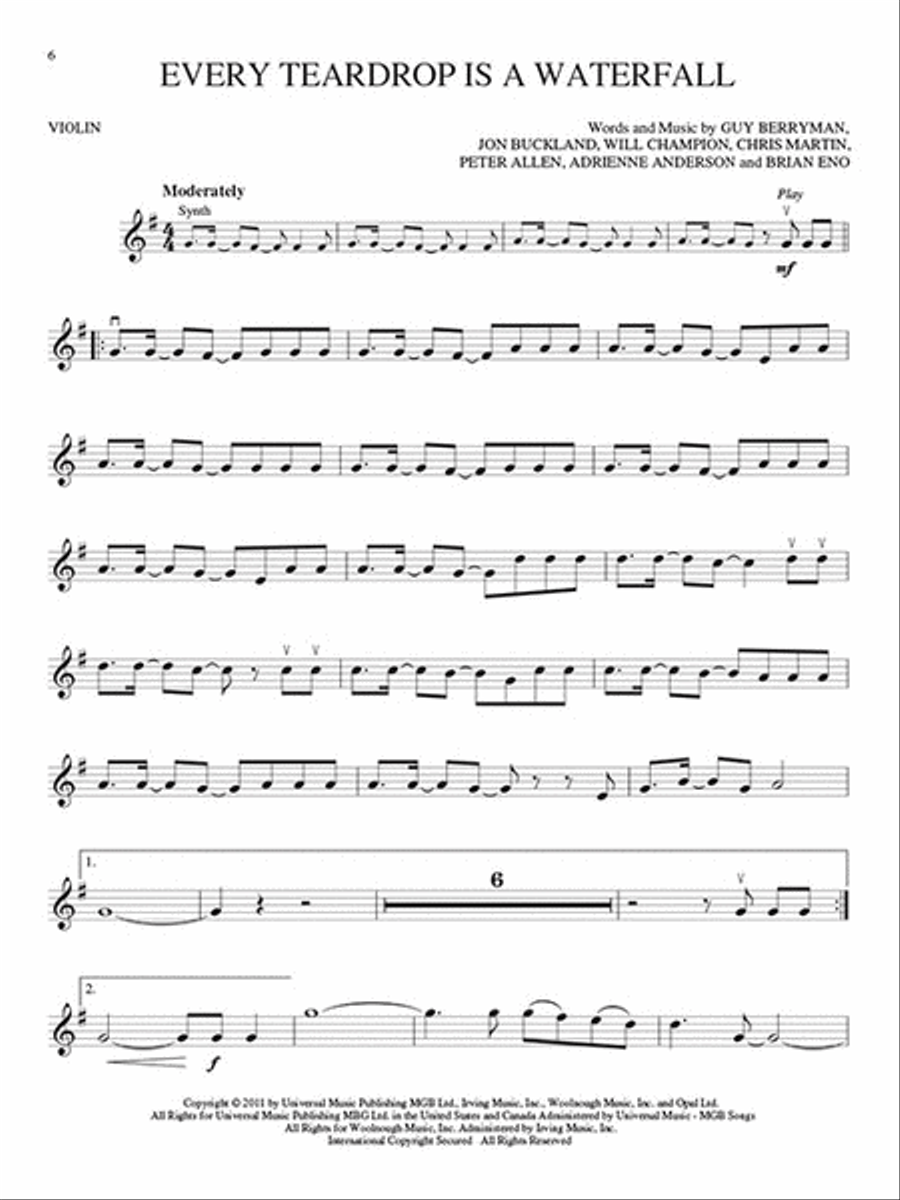 Coldplay Coldplay Flute scores gallery preview page 3