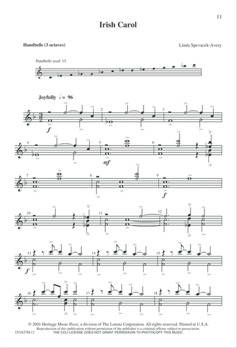 Irish Carol 3-Part scores gallery preview page 11