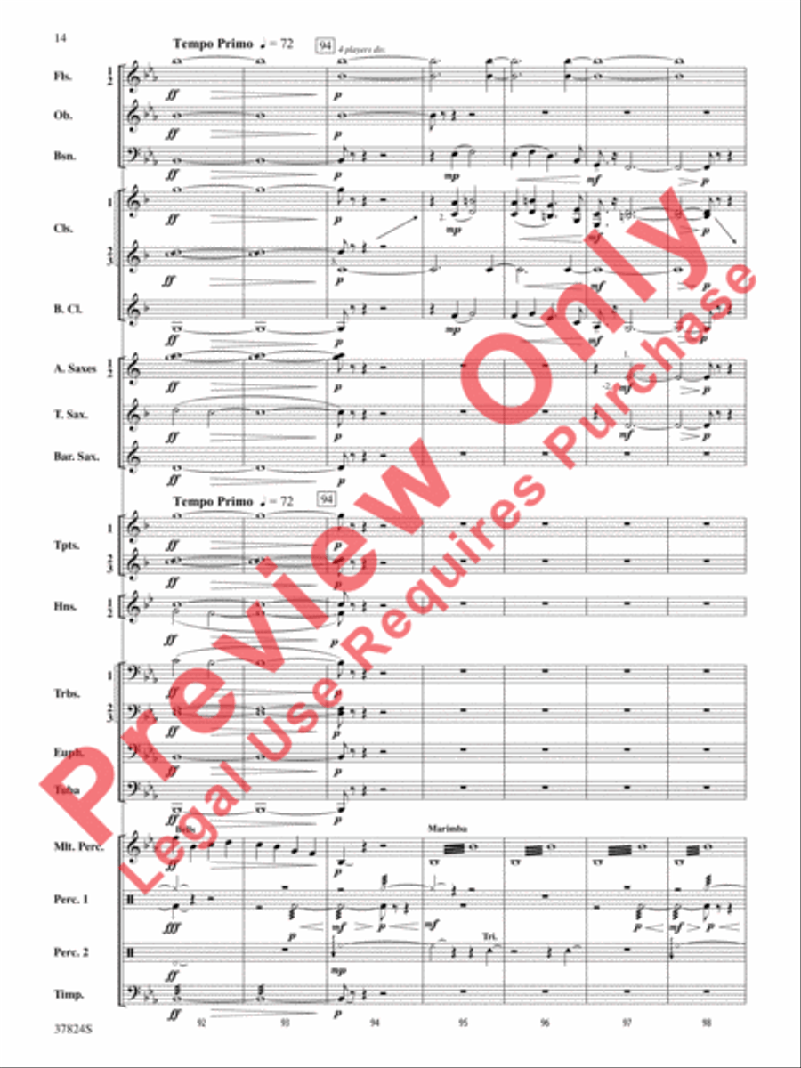 Shadows of the Equinox Shadows of the Equinox Concert Band scores gallery preview page 15
