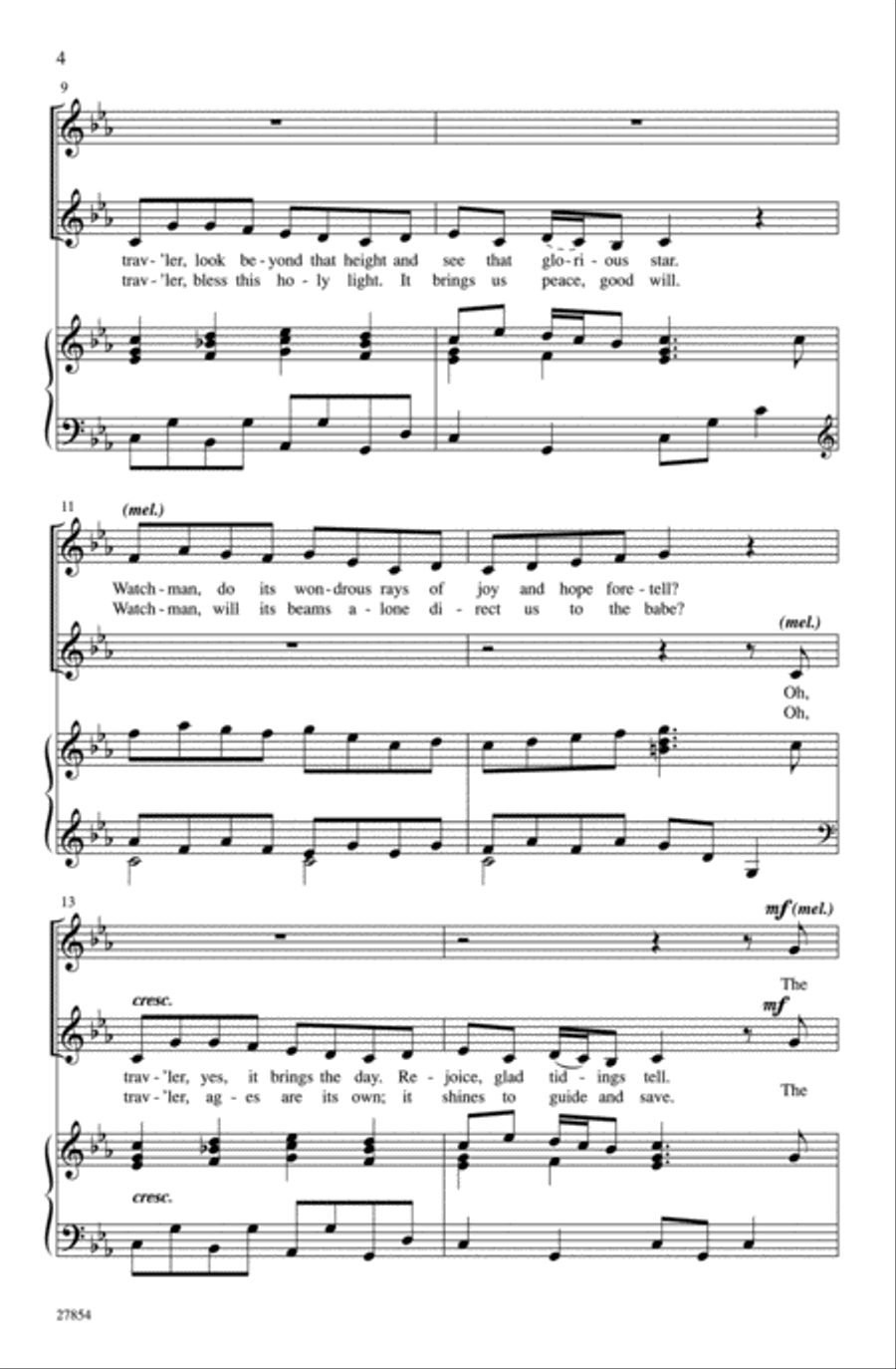 Watchman, Sing Noel Watchman, Sing Noel Unison Choir scores gallery preview page 3