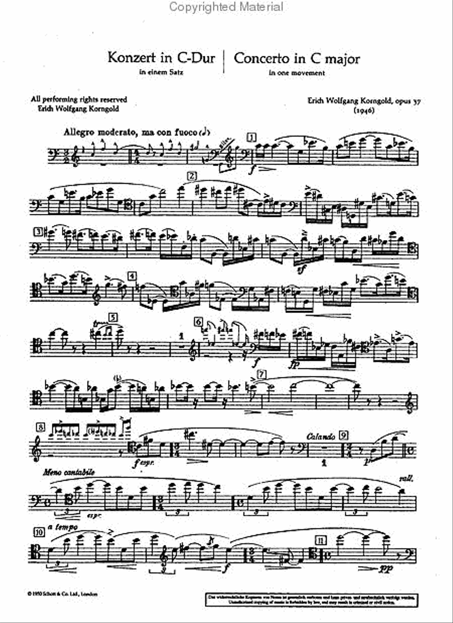 Cello Concerto C Major, Op. 37 Clarinet scores gallery preview page 4