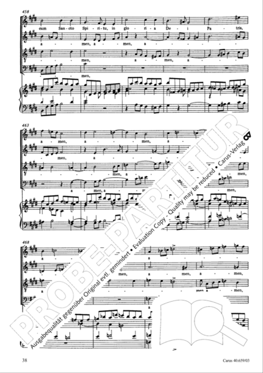 Mass in A flat major (Messe in As) 4-Part scores gallery preview page 39