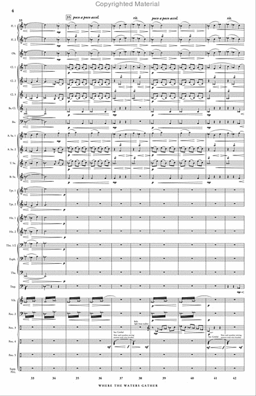 Where the Waters Gather Concert Band scores gallery preview page 5