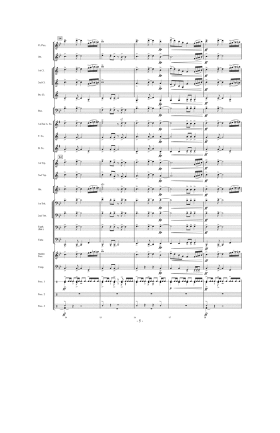 Saturn: The Ringed Planet Concert Band scores gallery preview page 4