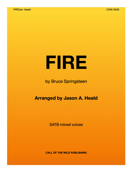 Fire by Bruce Springsteen Choir - Digital Sheet Music