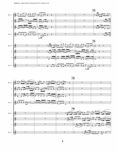 Singet dem Herrn ein neues Lied Motet – Part 2 & Alleluia by J.S. Bach (Double Clarinet Choir) image number null