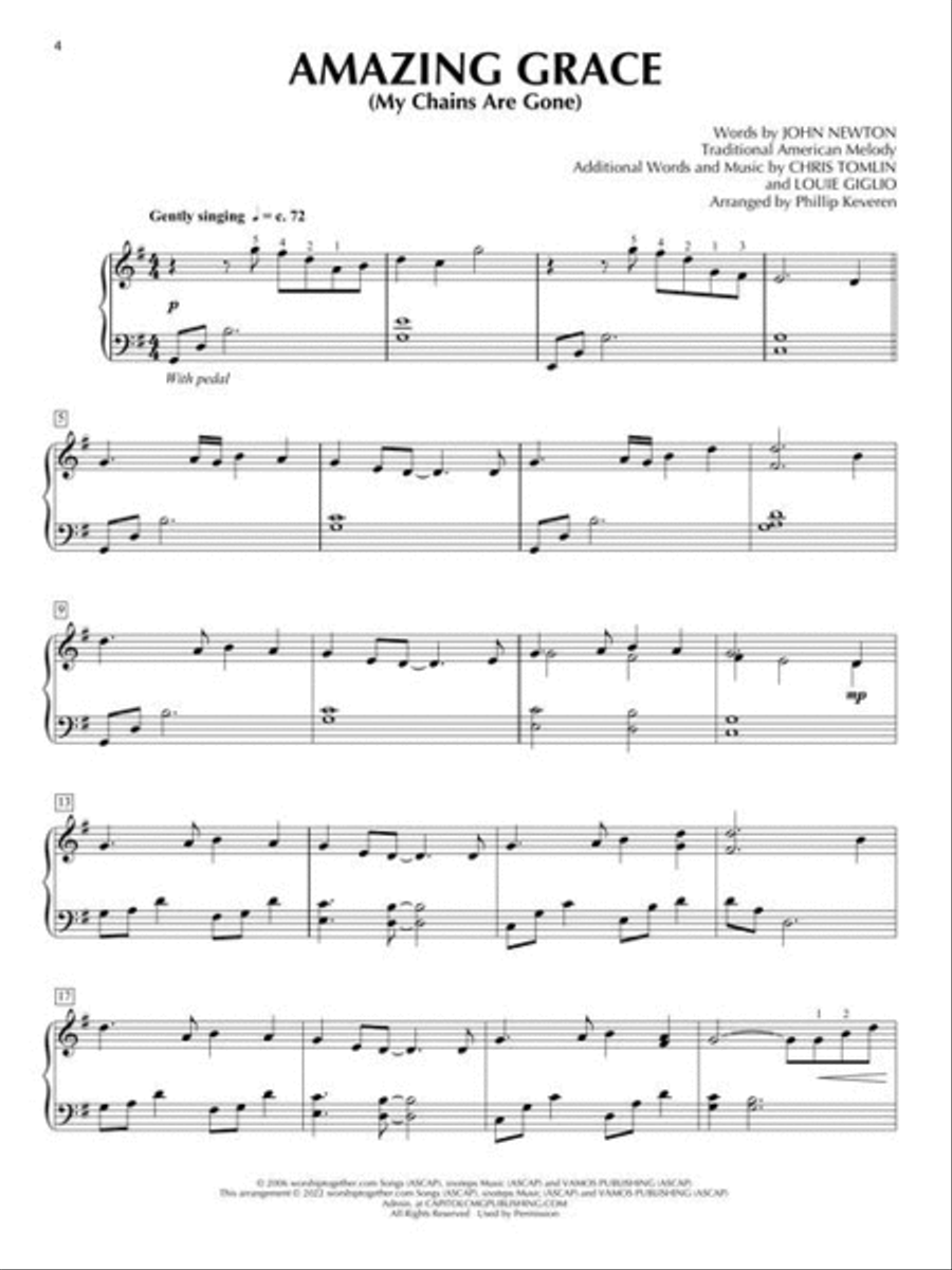 Soothing Piano Worship Piano Solo scores gallery preview page 5