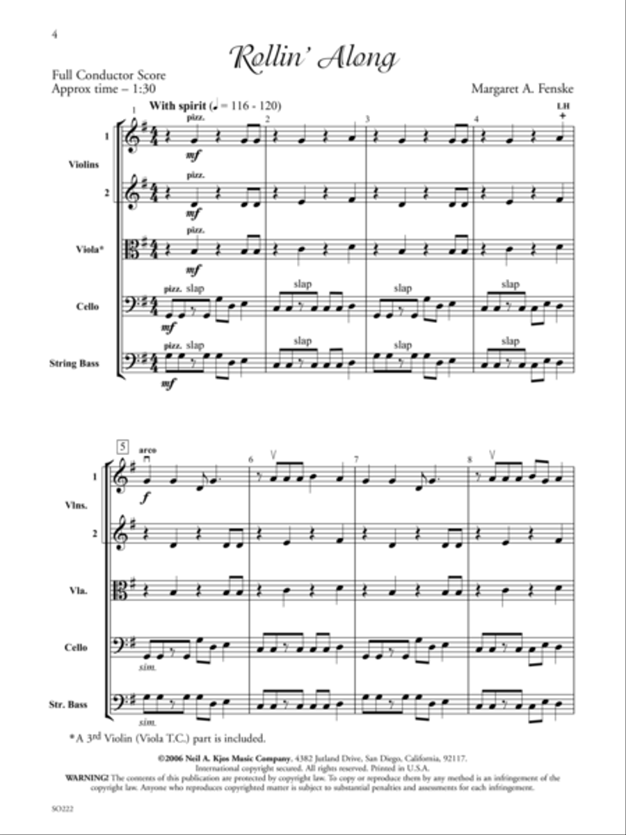 Rollin' Along - Score String Orchestra scores gallery preview page 2