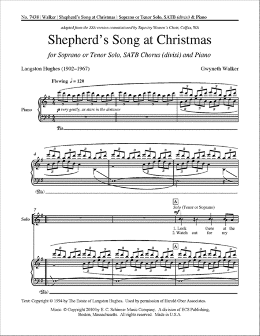 Shepherd's Song at Christmas Divisi scores gallery preview page 1