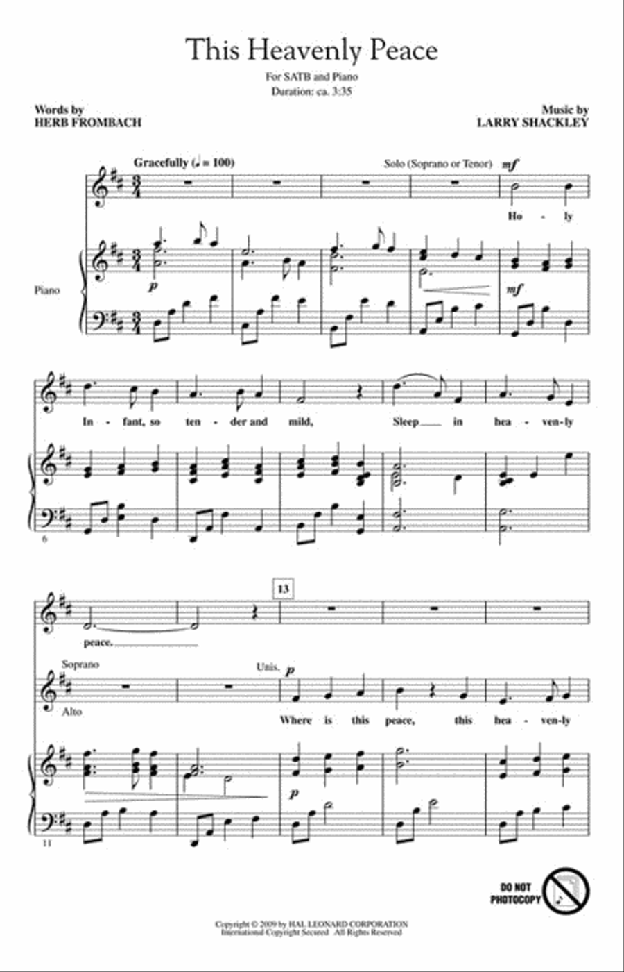 This Heavenly Peace This Heavenly Peace 4-Part scores gallery preview page 2