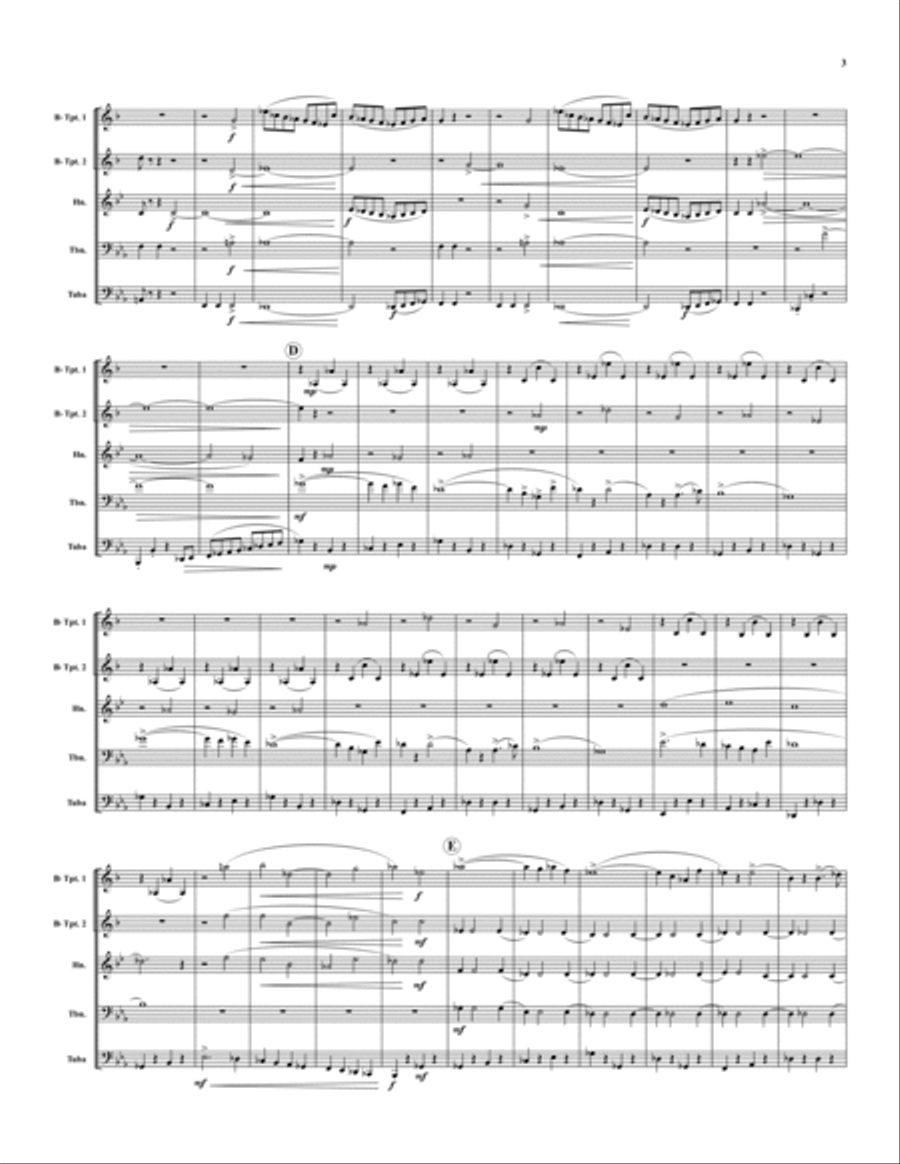 Russlan & Ludmilla Overture Brass Quintet scores gallery preview page 3