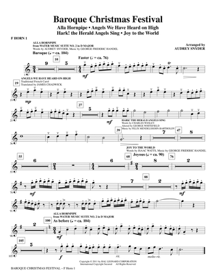 Baroque Christmas Festival (Medley) - F Horn 1
