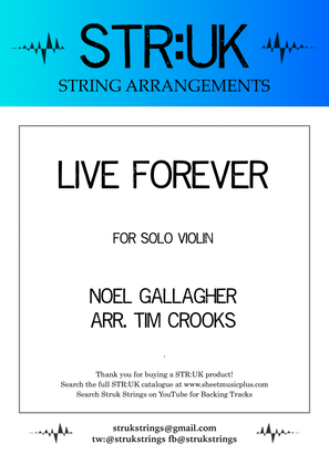 Book cover for Live Forever
