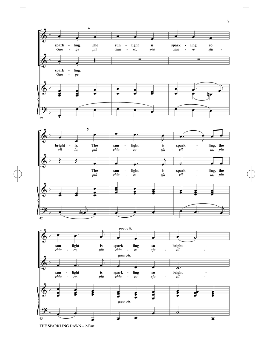 The Sparkling Dawn (Gia Il Sole Dal Gange) 2-Part scores gallery preview page 5