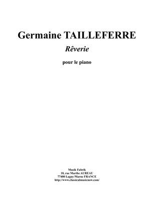 Book cover for Germaine Tailleferre - Rêverie for piano