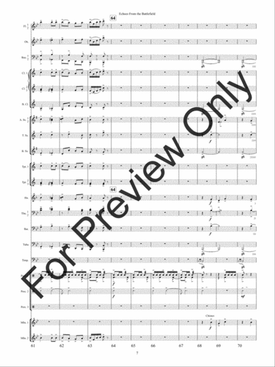 Echoes from the Battlefield (Score) Concert Band scores gallery preview page 10