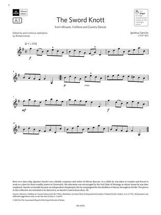 The Sword Knott (Grade 1, A1, from the ABRSM Violin Syllabus from 2024)