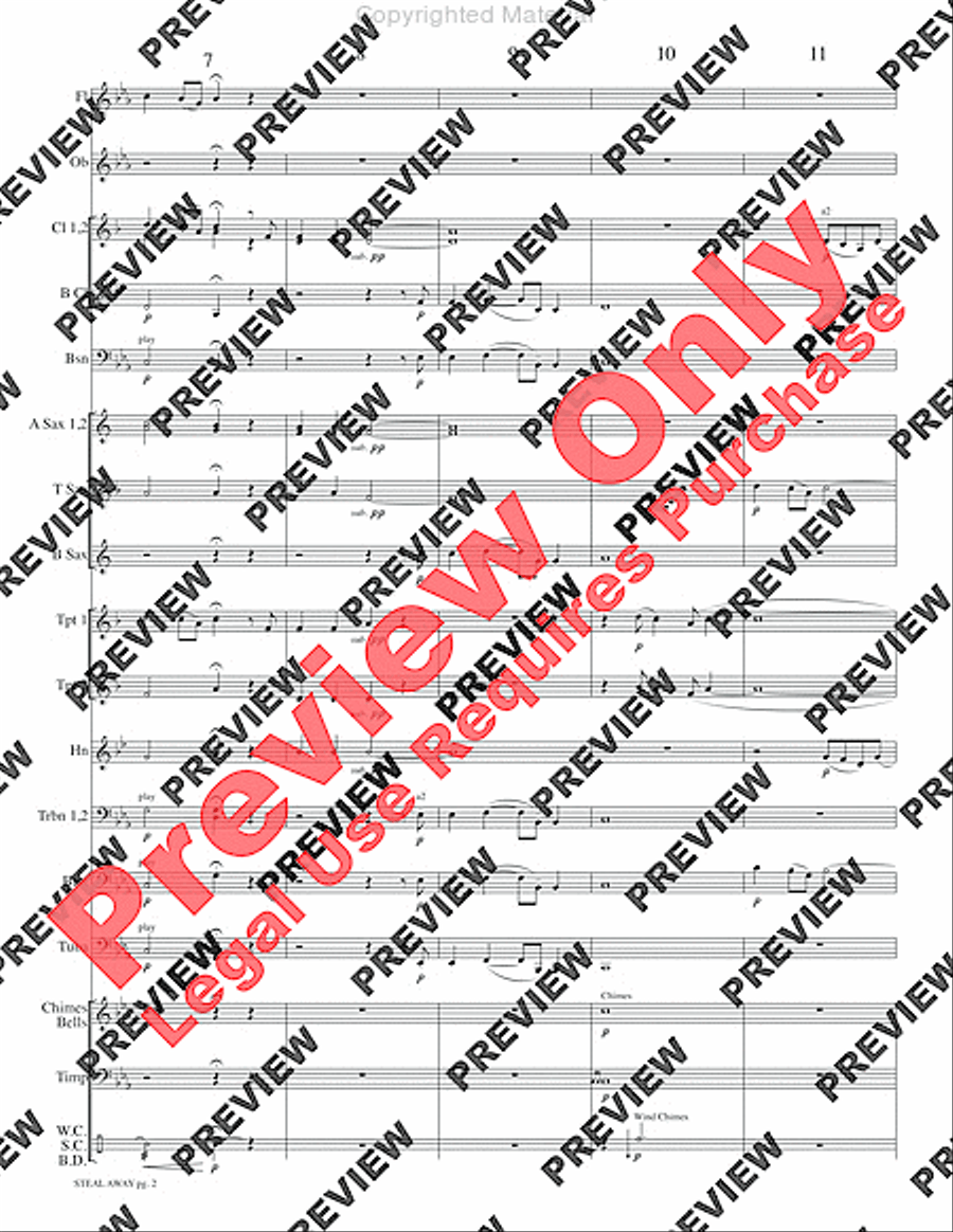 Steal Away Steal Away Concert Band scores gallery preview page 5