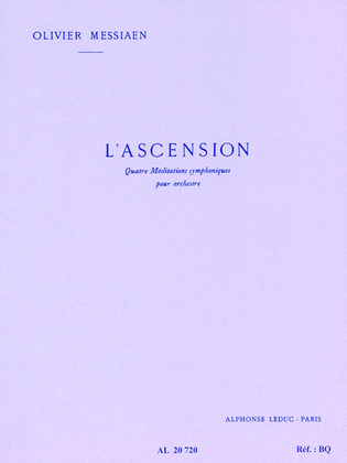 Book cover for L'ascension, 4 Meditations Symphoniques (orchestra)