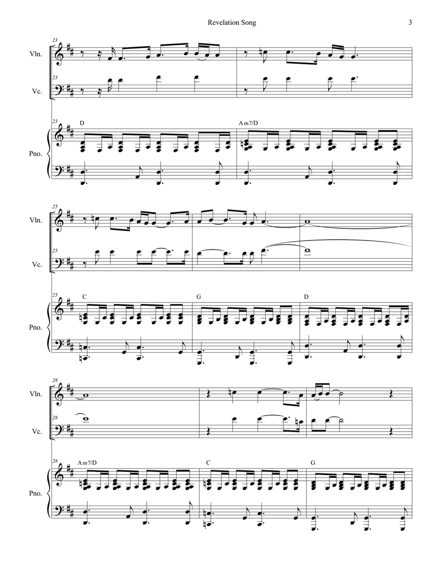 Revelation Song Piano Trio scores gallery preview page 3