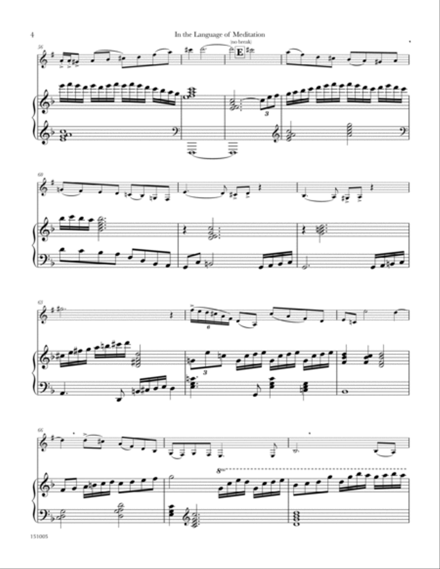 In the Language of Meditation for clarinet & piano Clarinet Solo scores gallery preview page 6