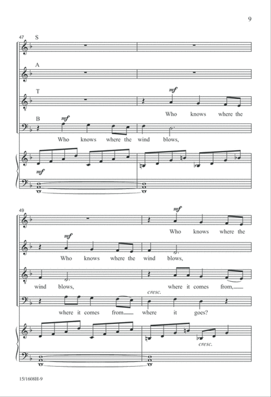 Who Knows? 4-Part scores gallery preview page 9