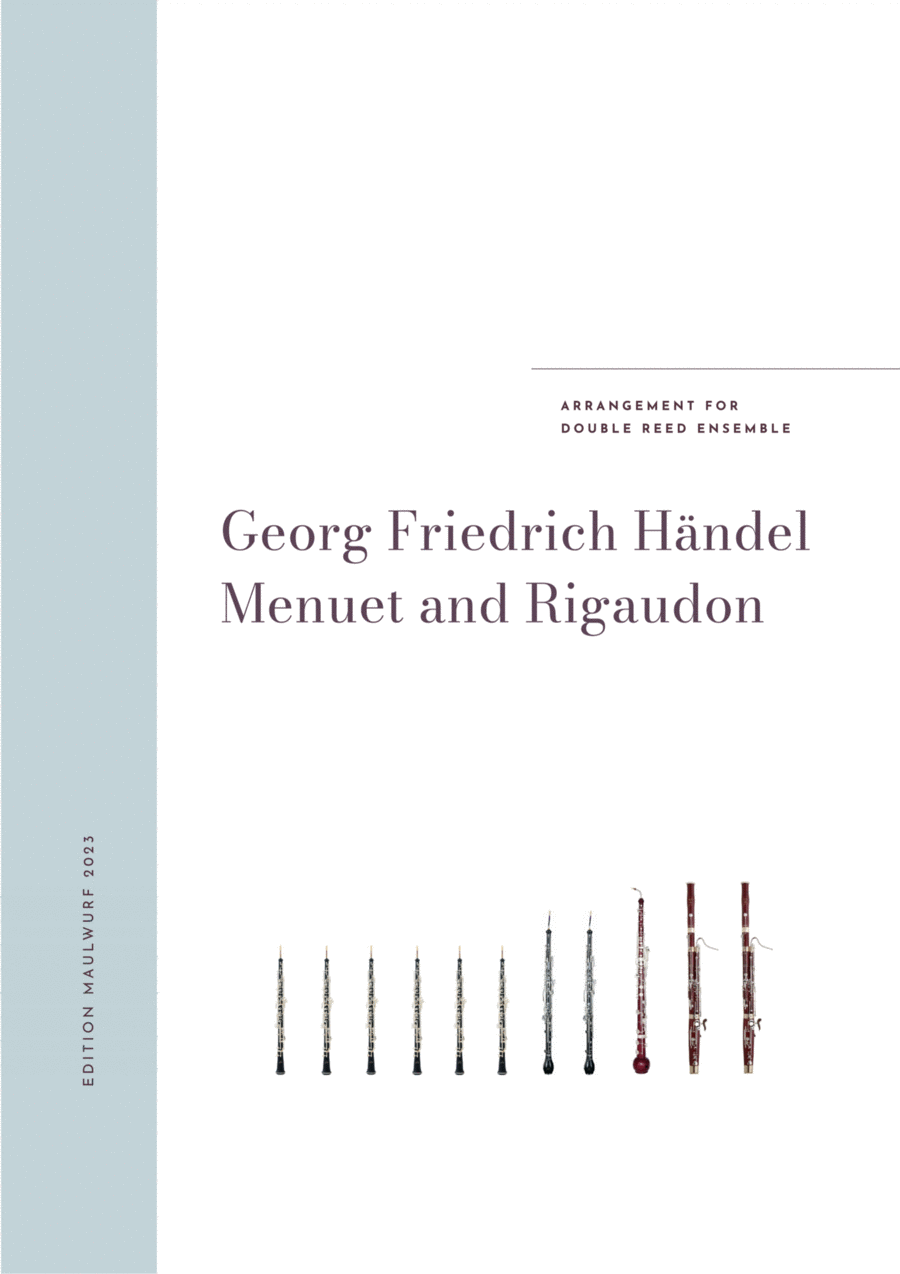 Menuet und Rigaudon Woodwind Quartet scores gallery preview page 1