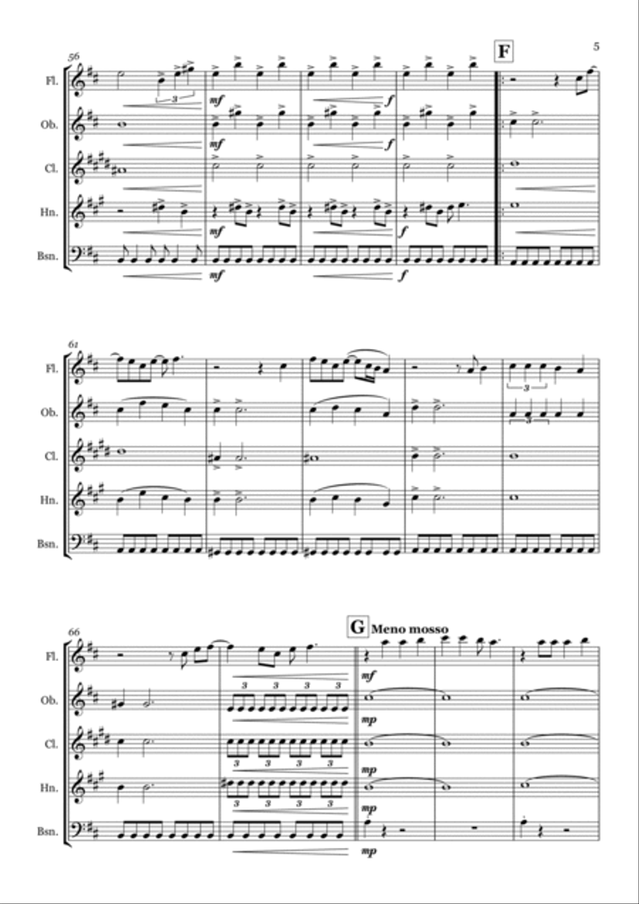 Christmas (baby Please Come Home) Woodwind Quintet scores gallery preview page 5