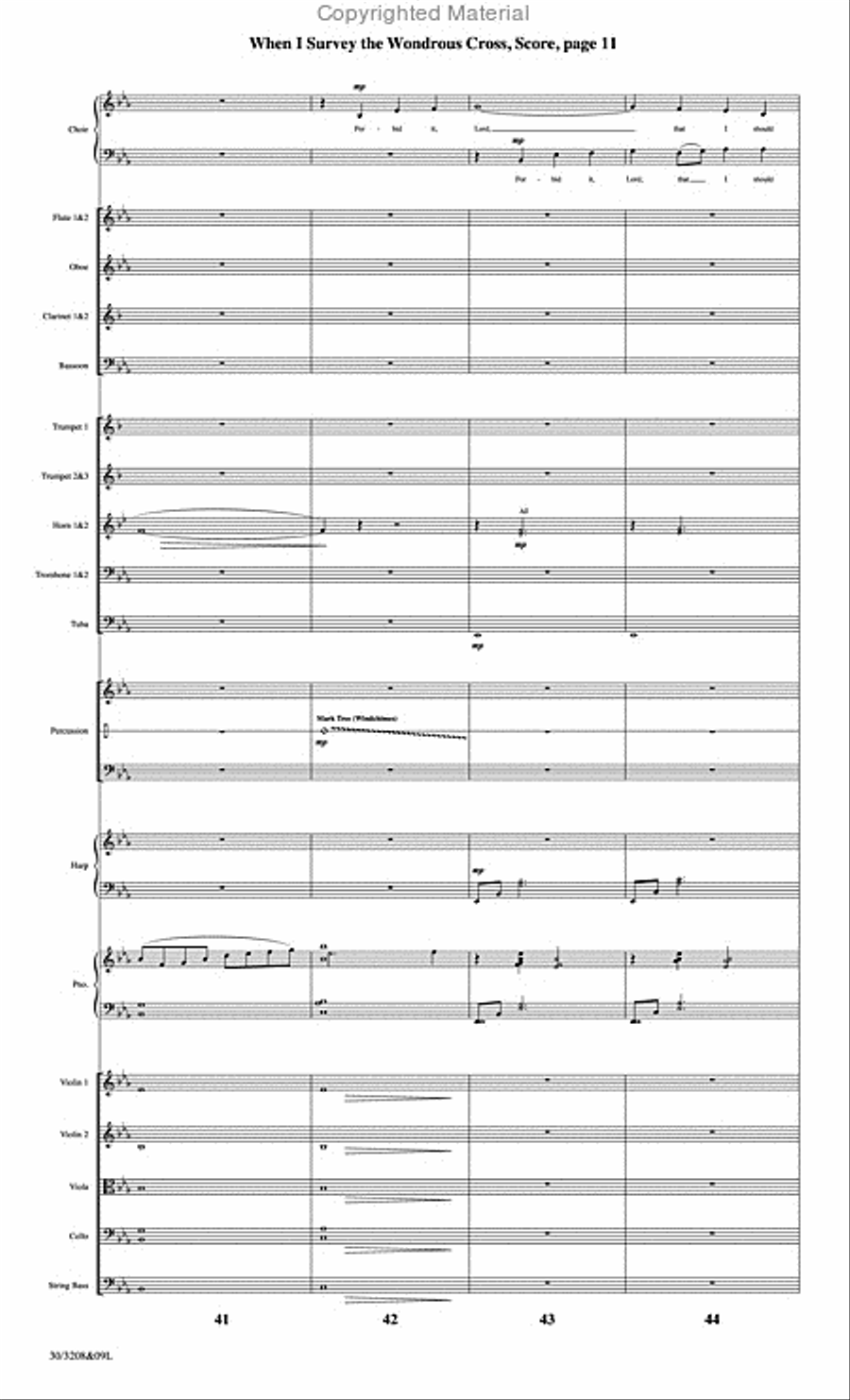 When I Survey the Wondrous Cross - Orchestral Score and Parts Choir scores gallery preview page 12