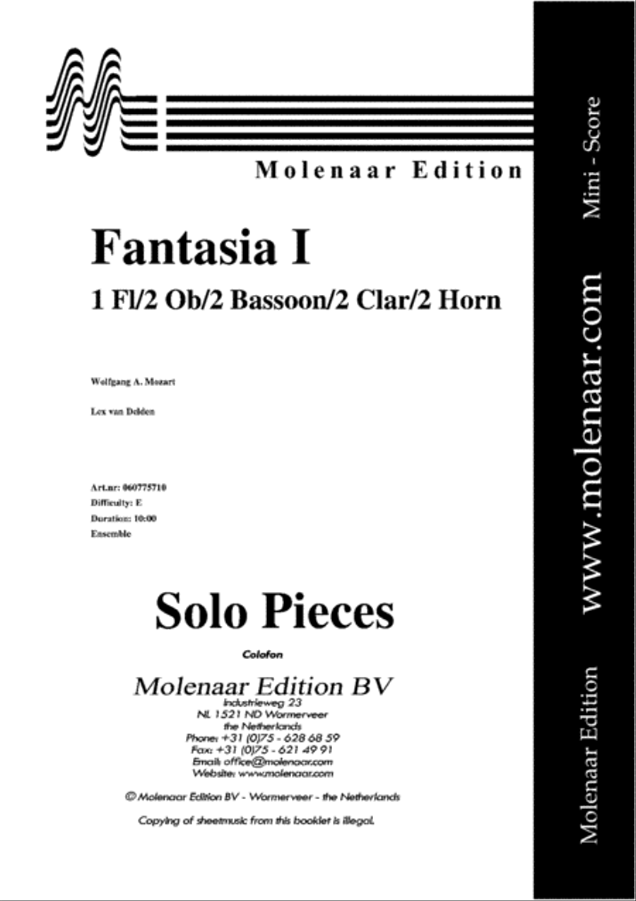 Fantasia (Adagio e Allegro) Set of Parts scores gallery preview page 2