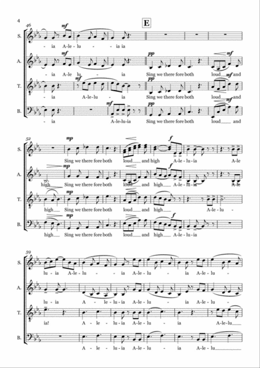 Alleluia! A new work is come on hand - SATB choir 4-Part scores gallery preview page 4
