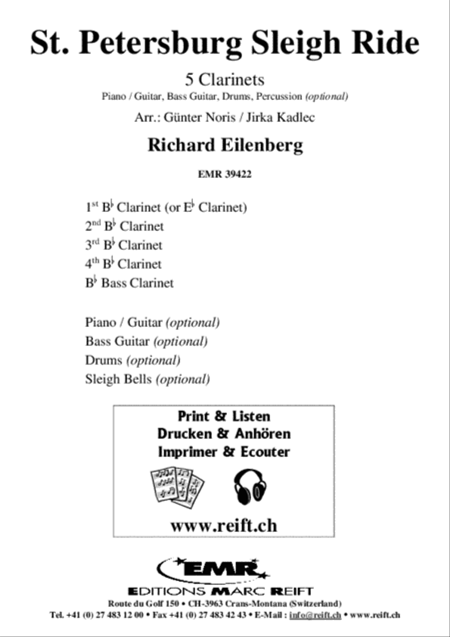 St. Petersburg Sleigh Ride Clarinet Quintet scores gallery preview page 2