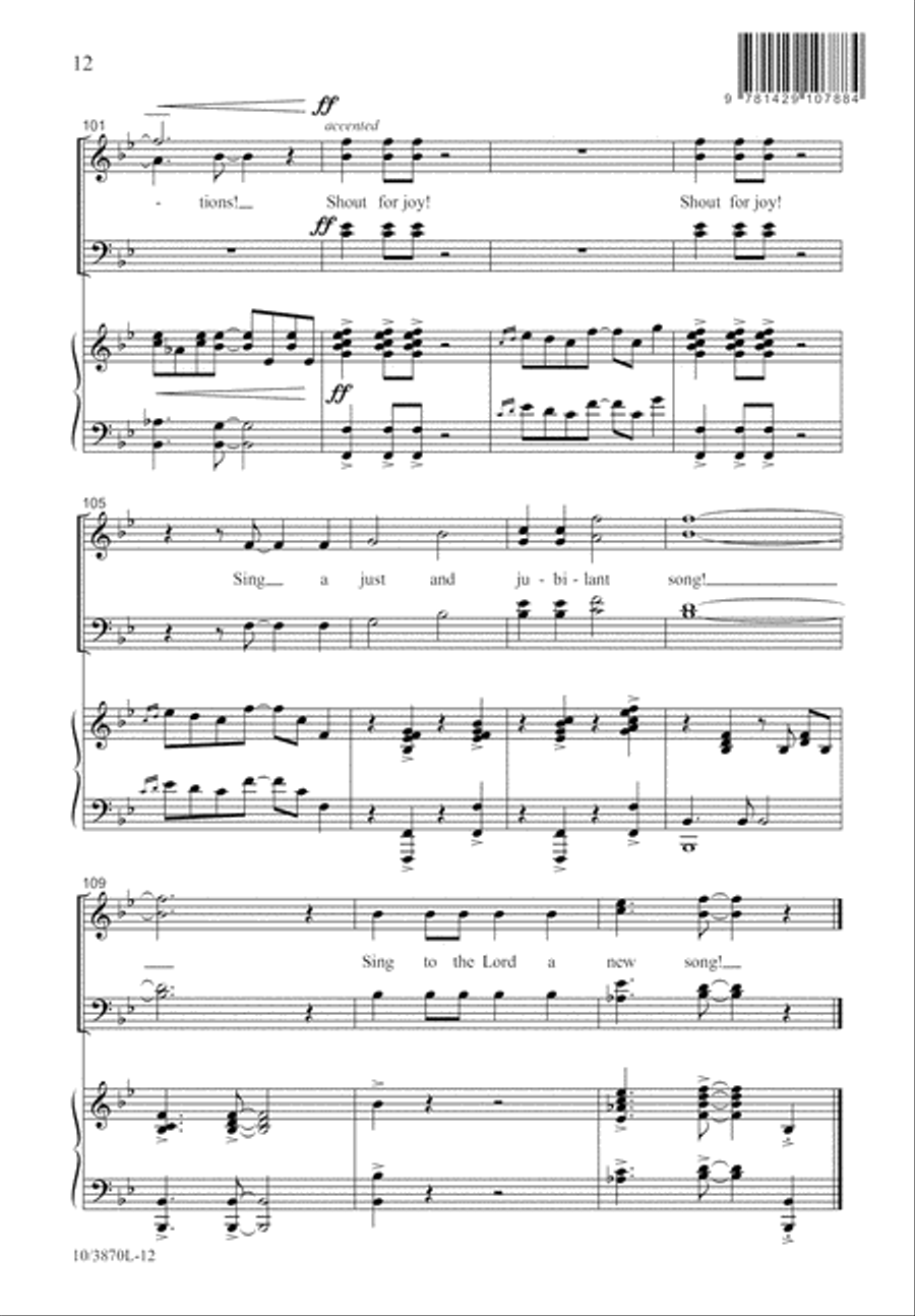 Sing a Jubilant Song 4-Part scores gallery preview page 13