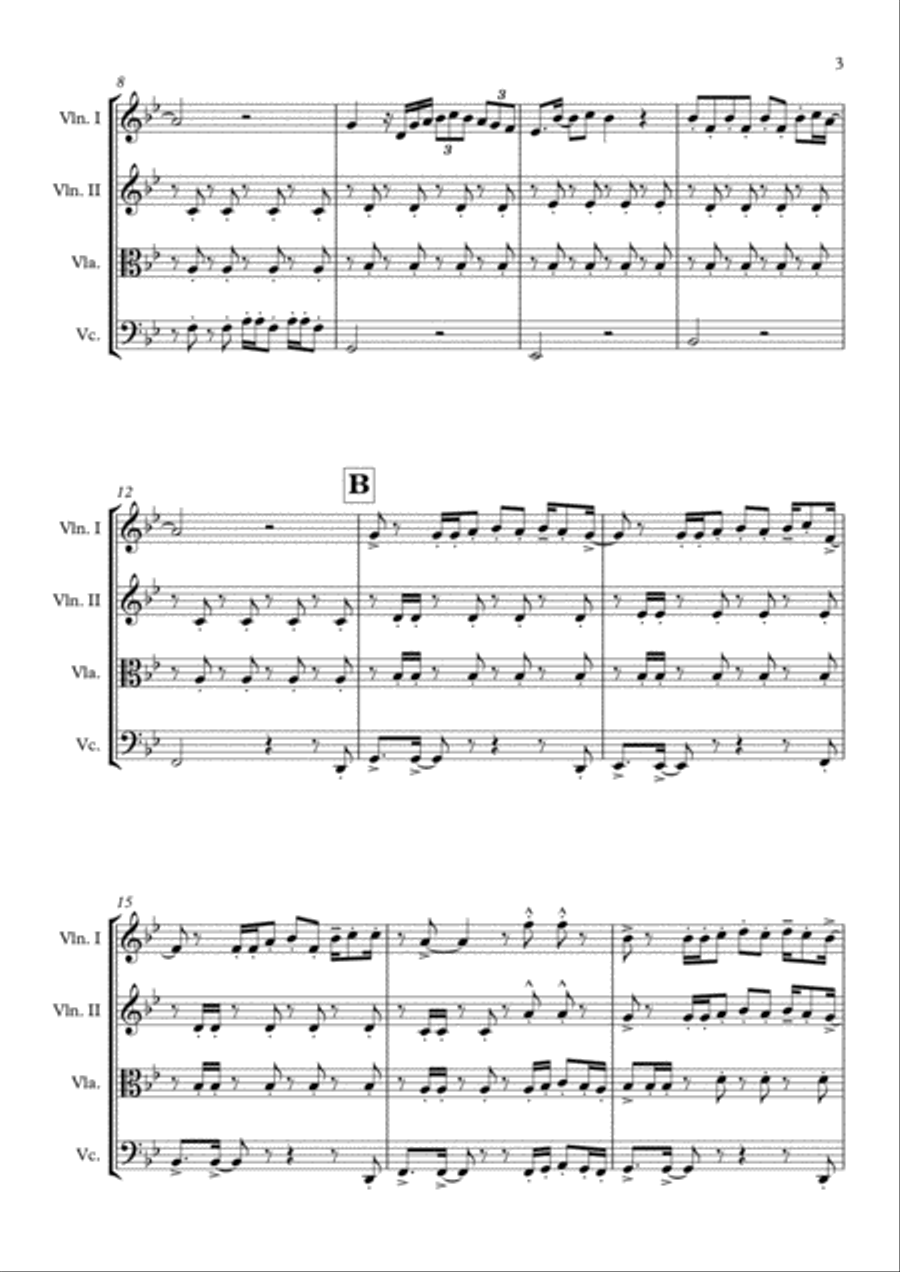 Despacito String Quartet scores gallery preview page 4