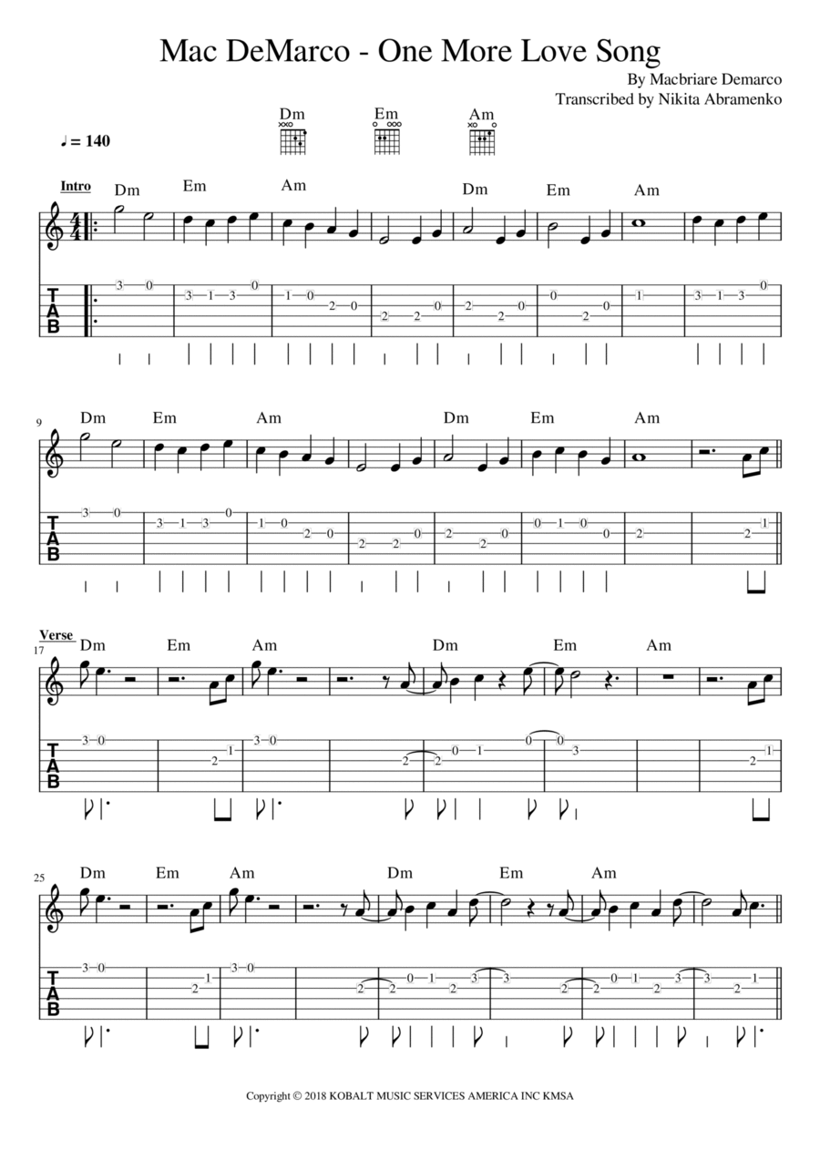 One More Love Song Piano Vocal Guitar Digital Sheet Music Sheet Music Plus