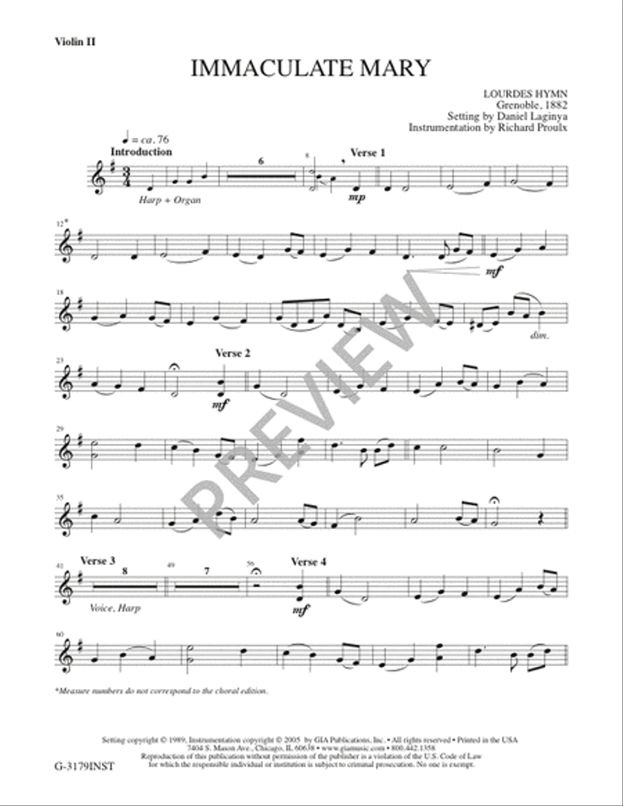 Immaculate Mary - Instrument edition Cello scores gallery preview page 4
