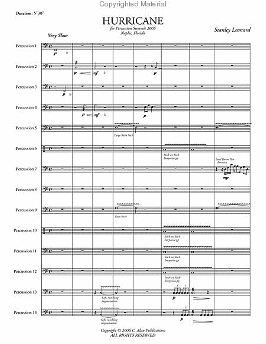 Hurricane Hurricane Percussion Ensemble scores gallery preview page 2