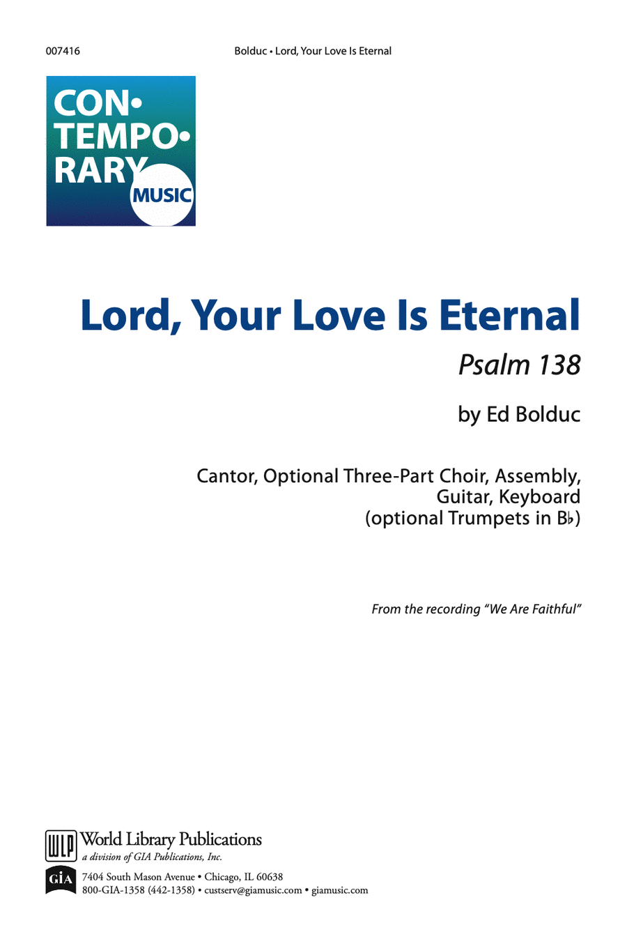 Lord, Your Love is Eternal 3-Part scores gallery preview page 1