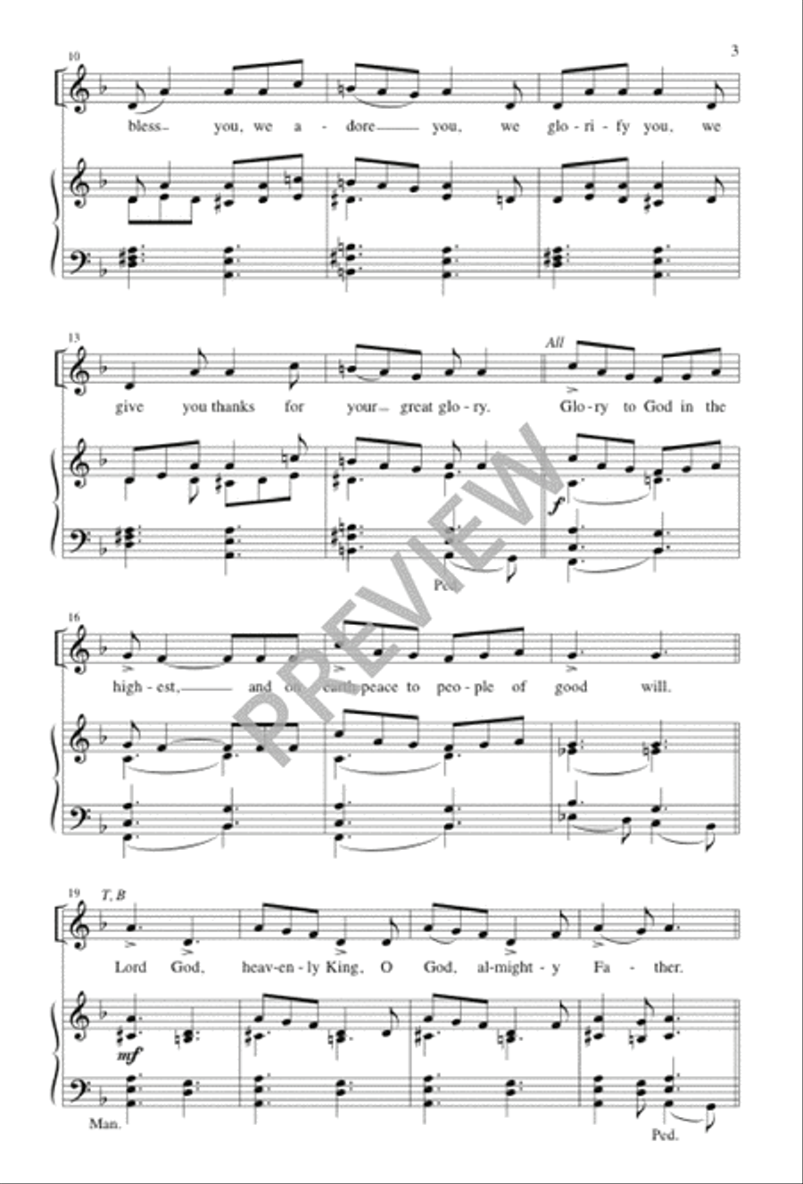 Gloria of the Bells 4-Part scores gallery preview page 3