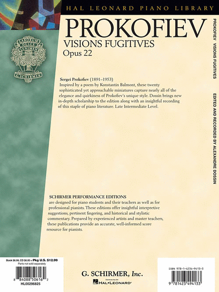 Sergei Prokofiev – Visions Fugitives, Op. 22 image number null